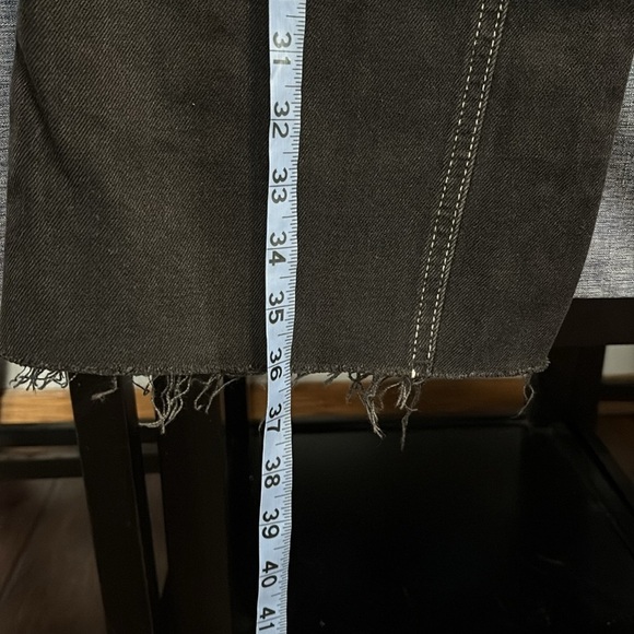 Women’s TopShop Moto 30x32 Wide Leg Distressed Hem Black Jeans - Picture 7 of 8